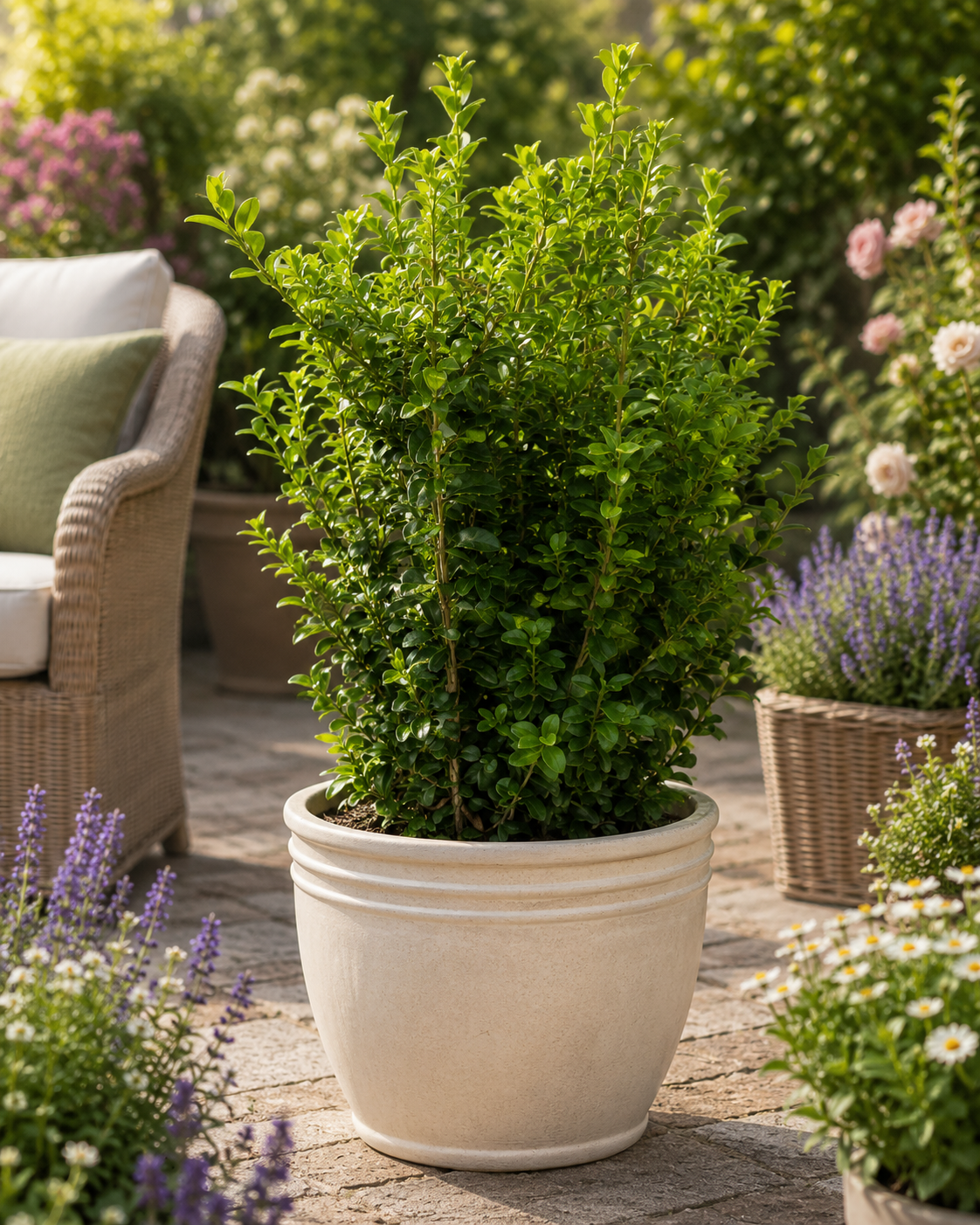 Buxus Sempervirens 17cm Pot | Live Boxwood Shrub for Topiary, Garden Hedges, Patio Planters
