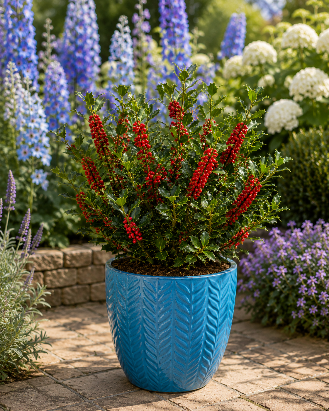 Live Ilex "Alaska" Holly Shrub (2L Pot) - Hardy Evergreen