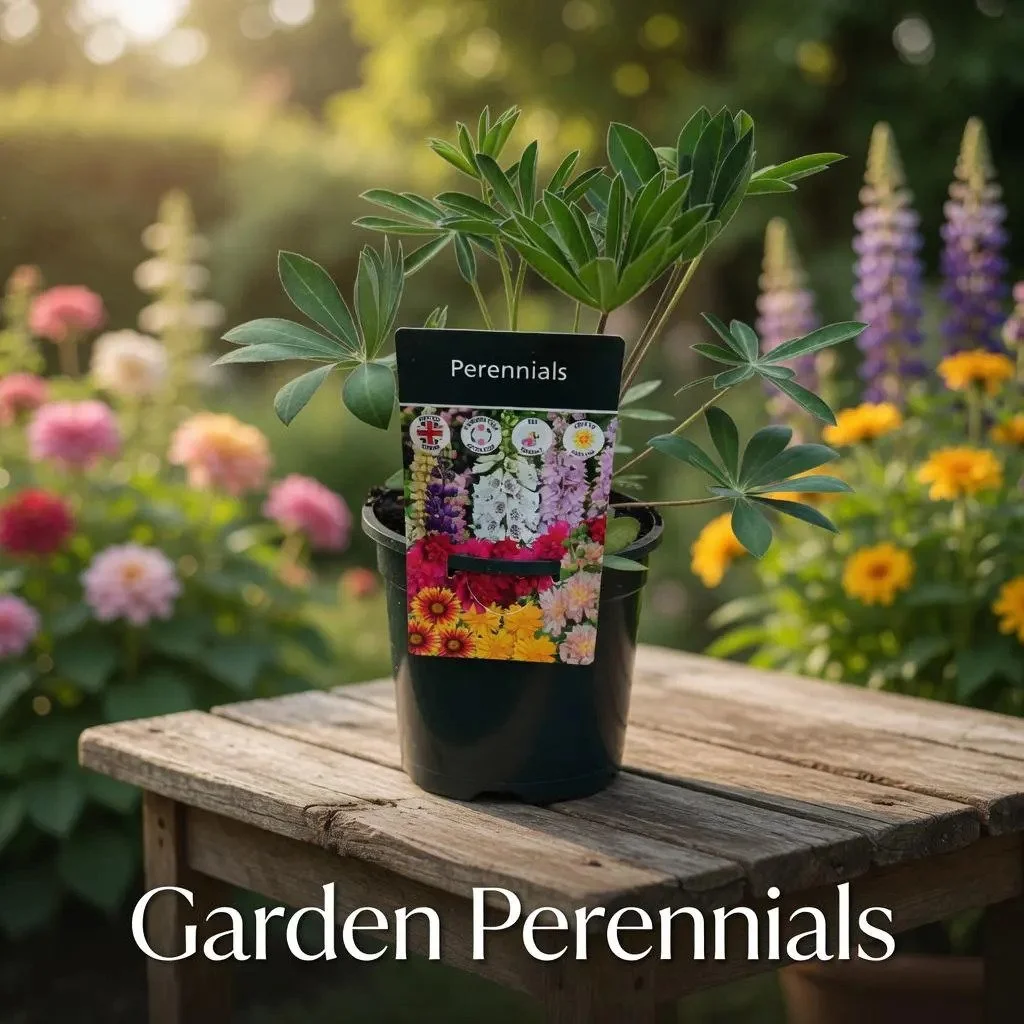 Lupin Perennial Plant in 1L Pot | Mixed Colours | Cottage Garden Flower