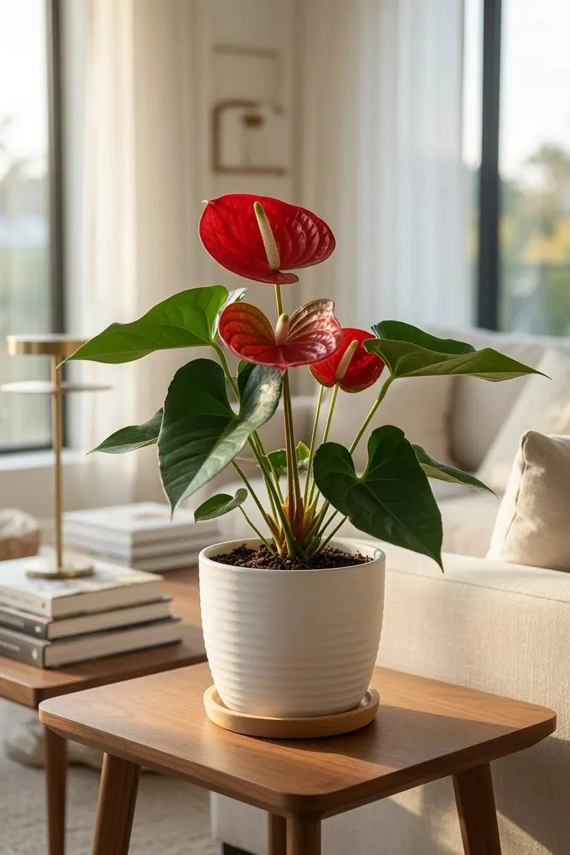 Anthurium Flowering Houseplant | Flamingo Flower in 12cm Nursery Pot