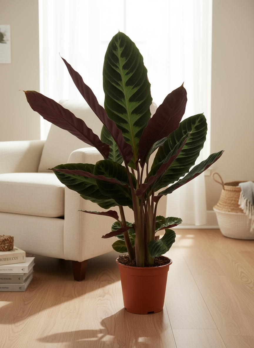 Calathea Warscewiczii | 70cm Large Indoor Plant in 19cm Pot
