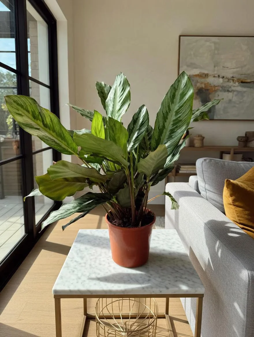 Calathea Vittata | 40-45cm Tall Indoor Plant | 12cm Pot | Live Houseplant | Low Light | Pet Safe | Tropical Foliage | Air Purifying Plant
