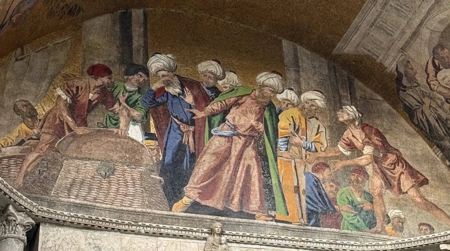 Mosaic of the Smuggling of Saint Mark Venice