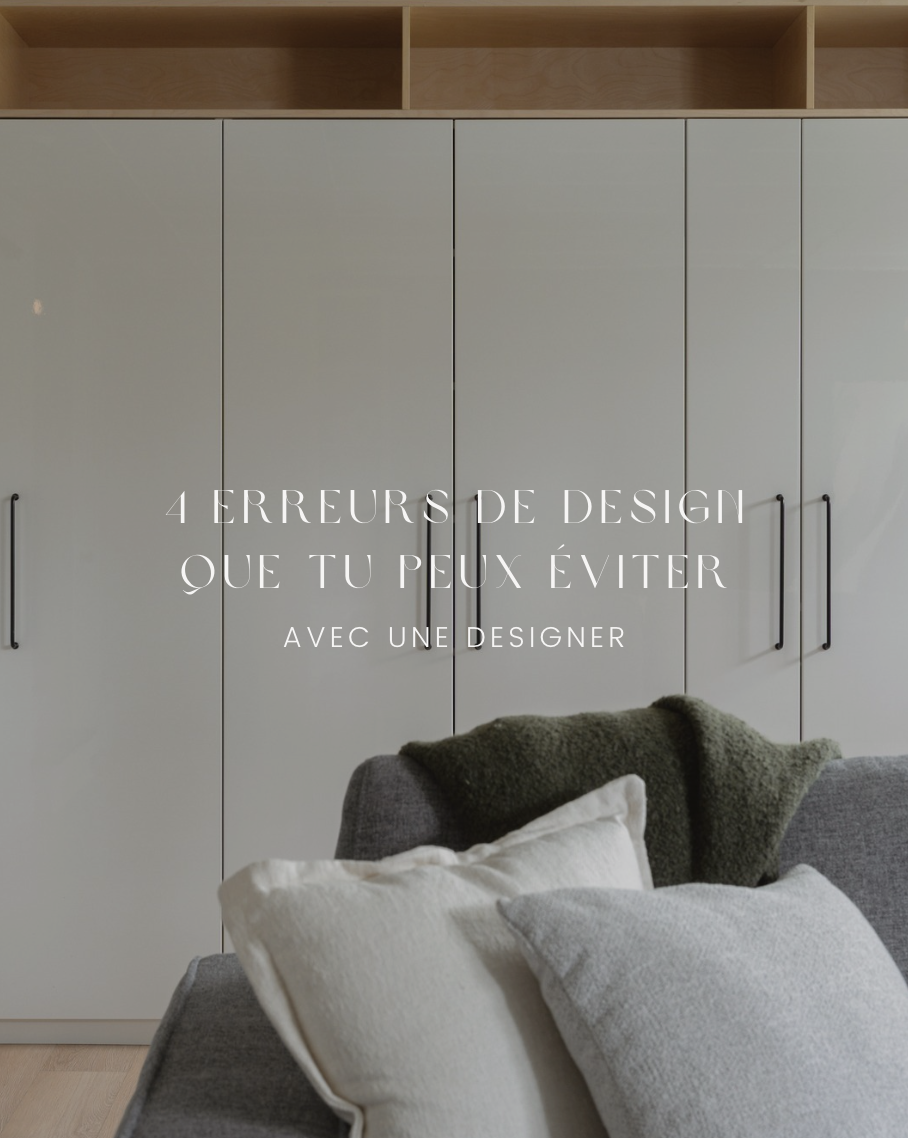 4 erreurs que vous pouvez éviter avec une designer