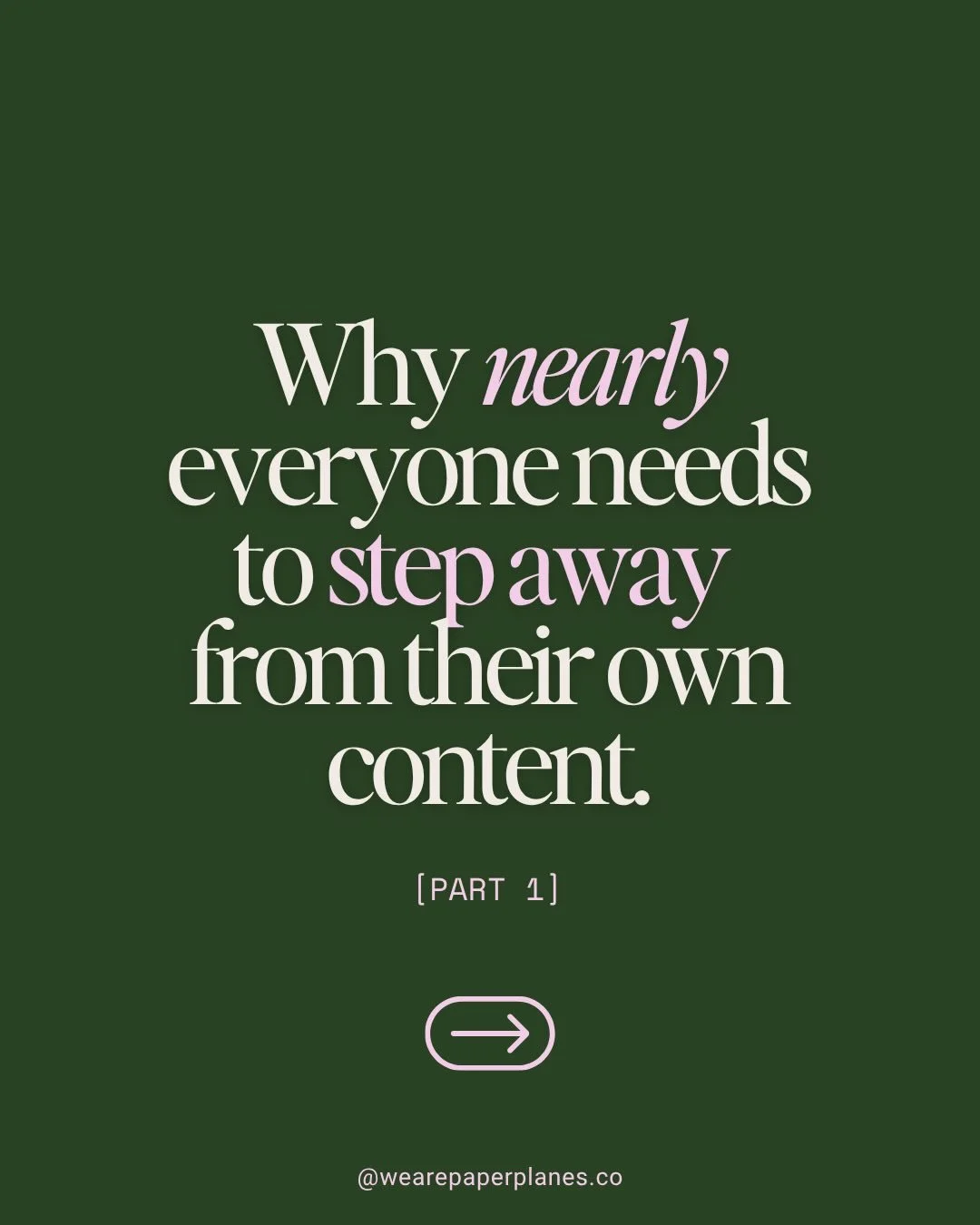 Nearly* everyone reaches the point where doing their own content stops making sense. 

It&rsquo;s not failure. It&rsquo;s not because you can&rsquo;t do it. It&rsquo;s because you&rsquo;re getting in your own way.

So often we speak to clients who fe