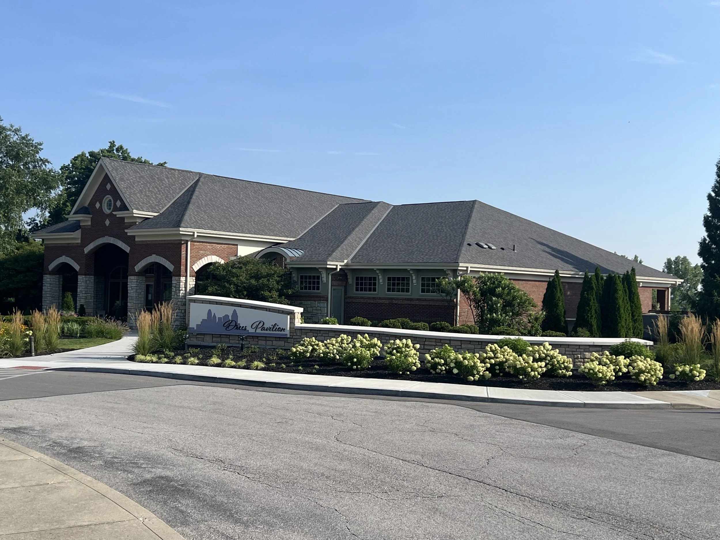 Condominium Drees Pavilion in Devou Park NKY with new asphalt shingle roof