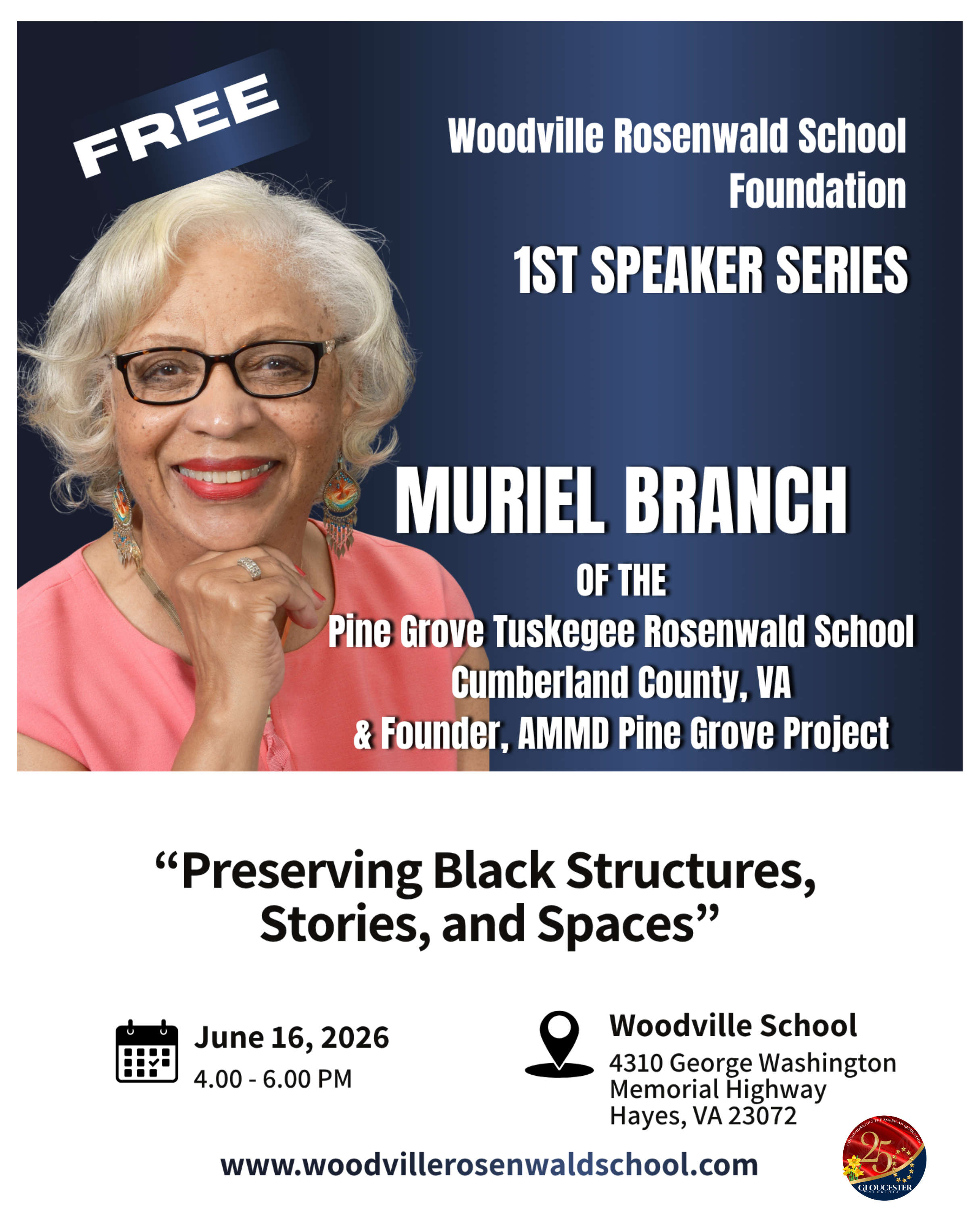 Woodville Speaker Series featuring Muriel Branch
