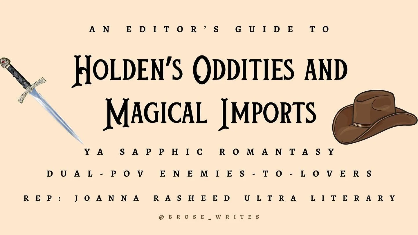 Presenting the editor’s guide to Holden’s Oddities and Magical Imports, on sub now! 
⚔️Bounty Huntresses vs Society of Poachers
🪶Magic from oddities of mythical creatures
🏳️‍🌈Ownvoice rep
Editors, if this is something you’d