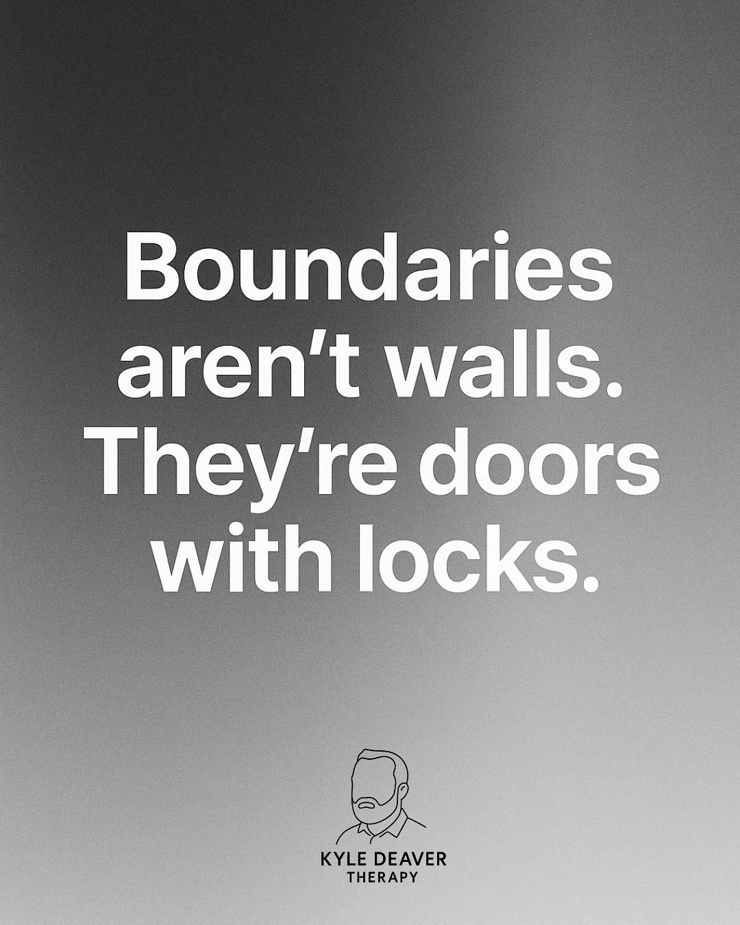 The right people will never be threatened by your boundaries.
They will see them as a reflection of your self-respect and meet you there.

#KyleDeaverTherapy #MensMentalHealth #TherapyForMen #BreakTheStigma #MentalHealthAwareness #StrongNotSilent #me