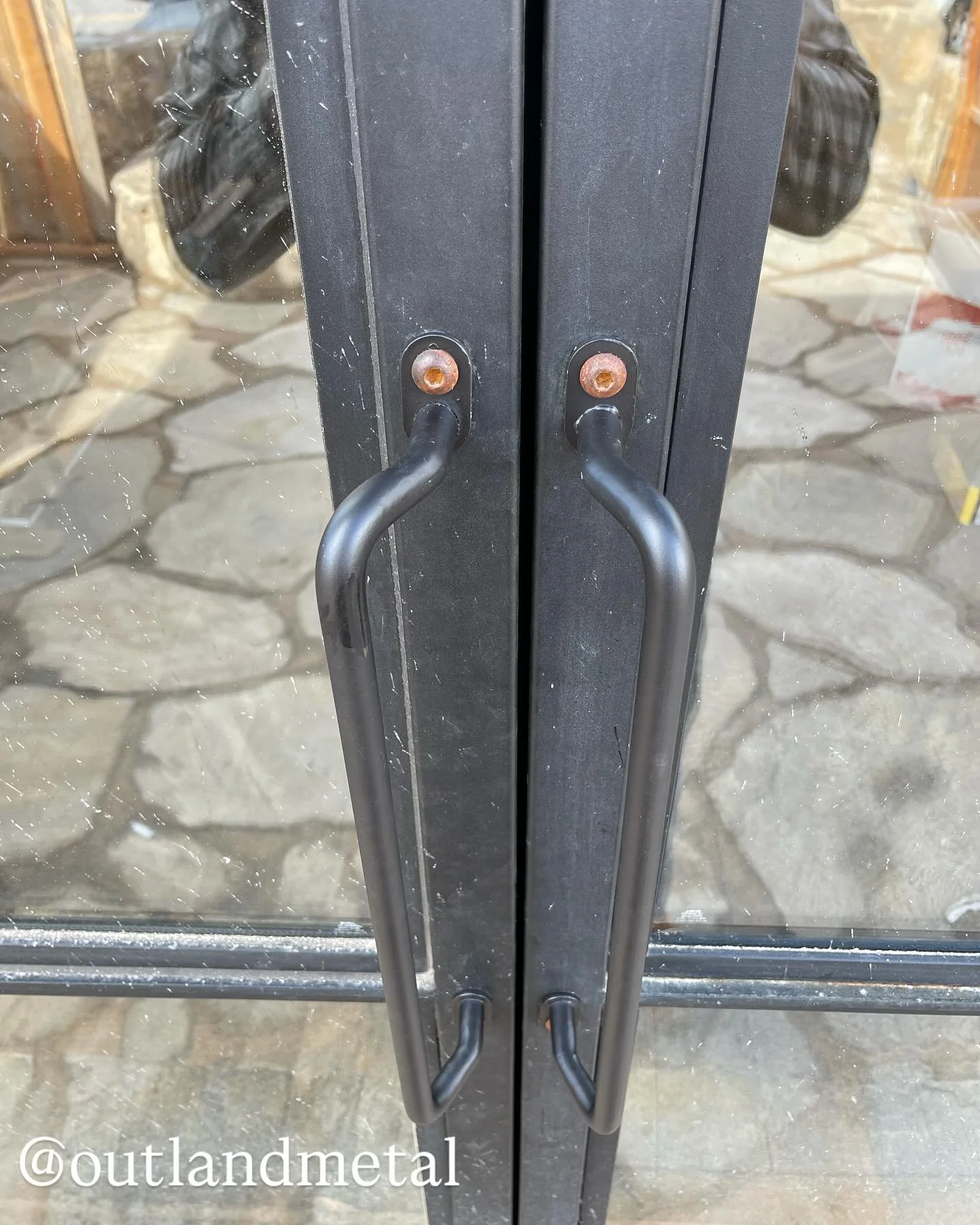 All custom door handles we made for @cafegalleriamidway a while back! 
&bull;
&bull;
&bull;
&bull;
&bull;
#cafegalleria #midwayutah #cafegalleriamidway #metalwork #utahbusiness #customfabrication #exteriordesign