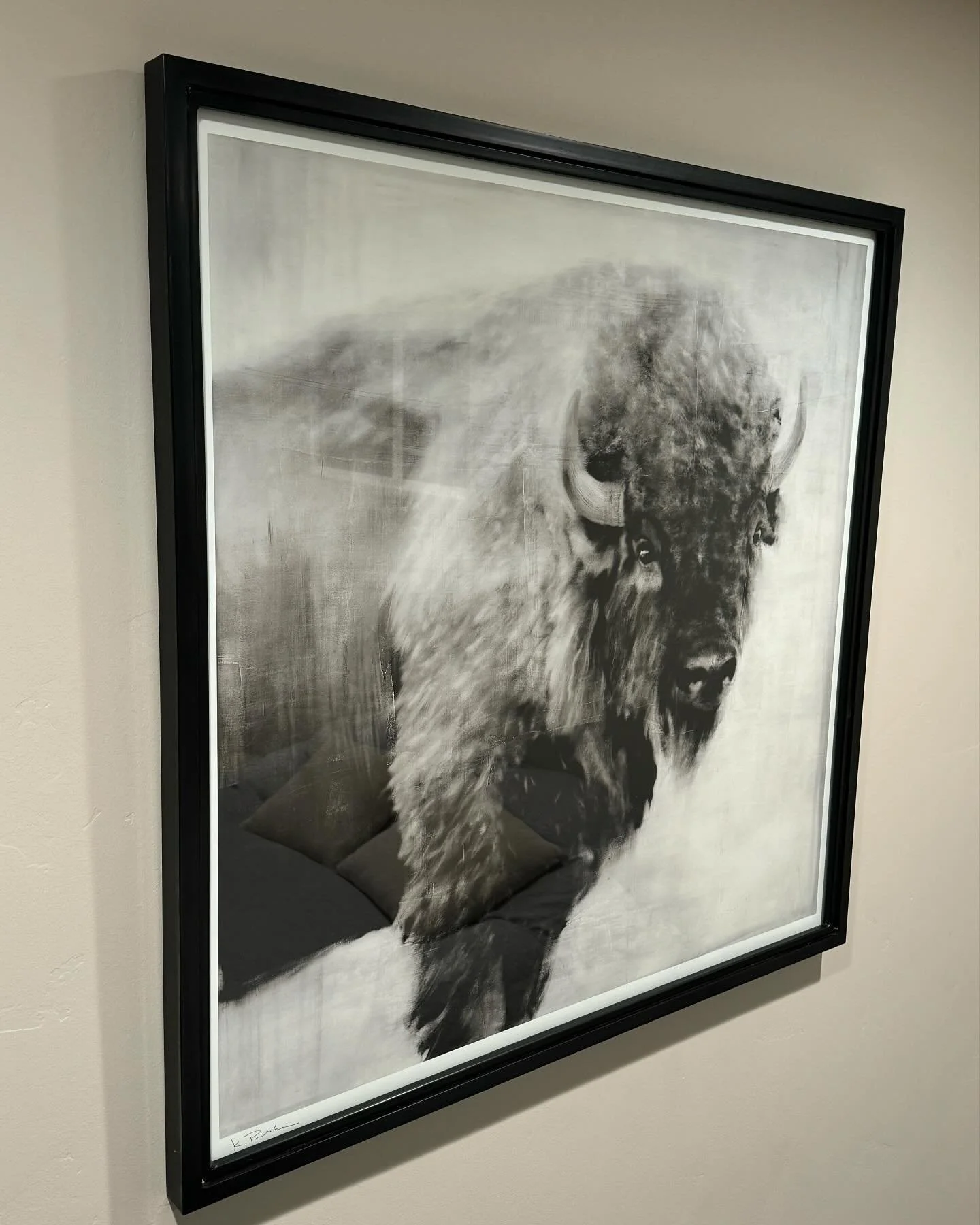 Custom steel frame we made for a client for an incredible print by the talented Kenneth Peloke. #metalwork #westernart #custommetalwork #customwelding #heber #hebervalley #parkcity