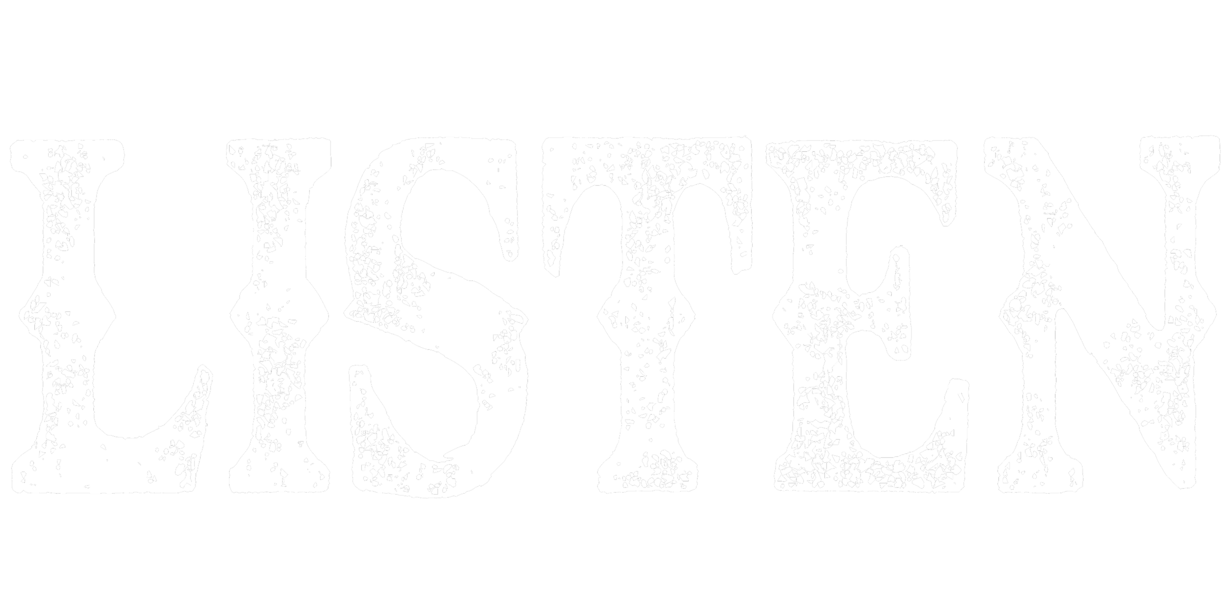 distressed white text spelling 'LIES' on a black background.