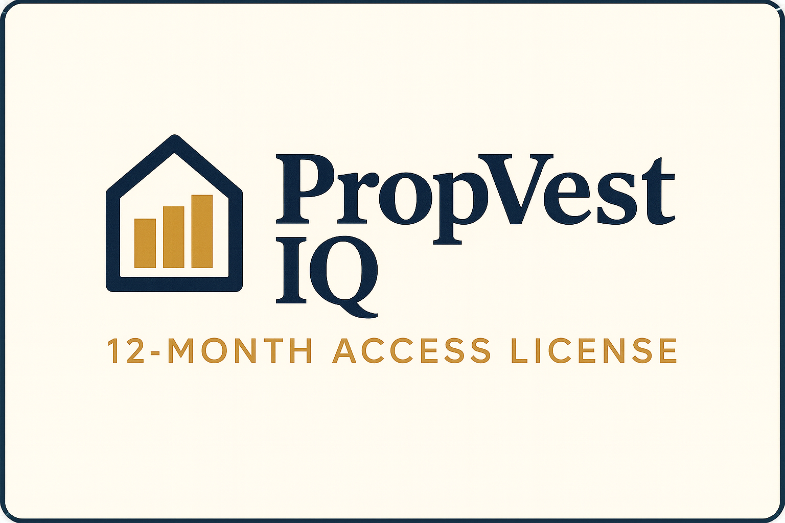 PropVest IQ – Rental Property Analysis Software (Annual License)