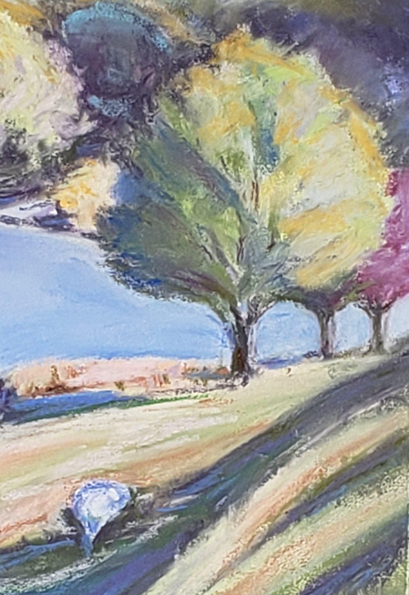 CINDY LIDD ~ Day at the Lake, 13 x 9, Uart 400 - "Thanks for the adventure; hope everyone has a safe and enjoyable Thanksgiving!"