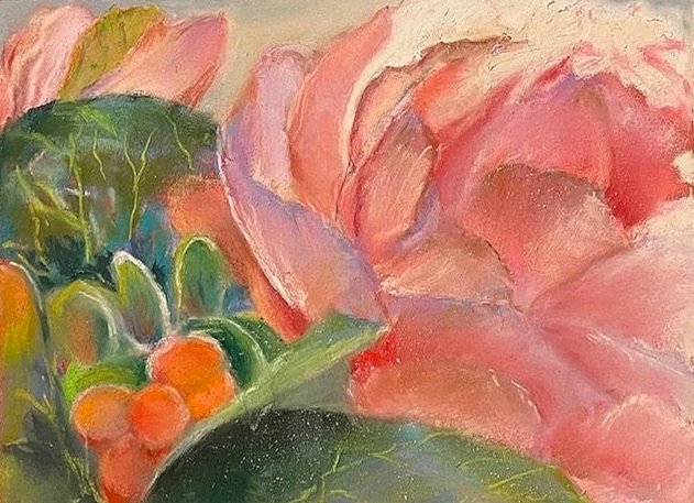 CHRIS CARROLL ~ "Really loved doing this one! Painting flowers is a big challenge for me and I really had fun using Multi-Media paper. I used mostly soft pastels."