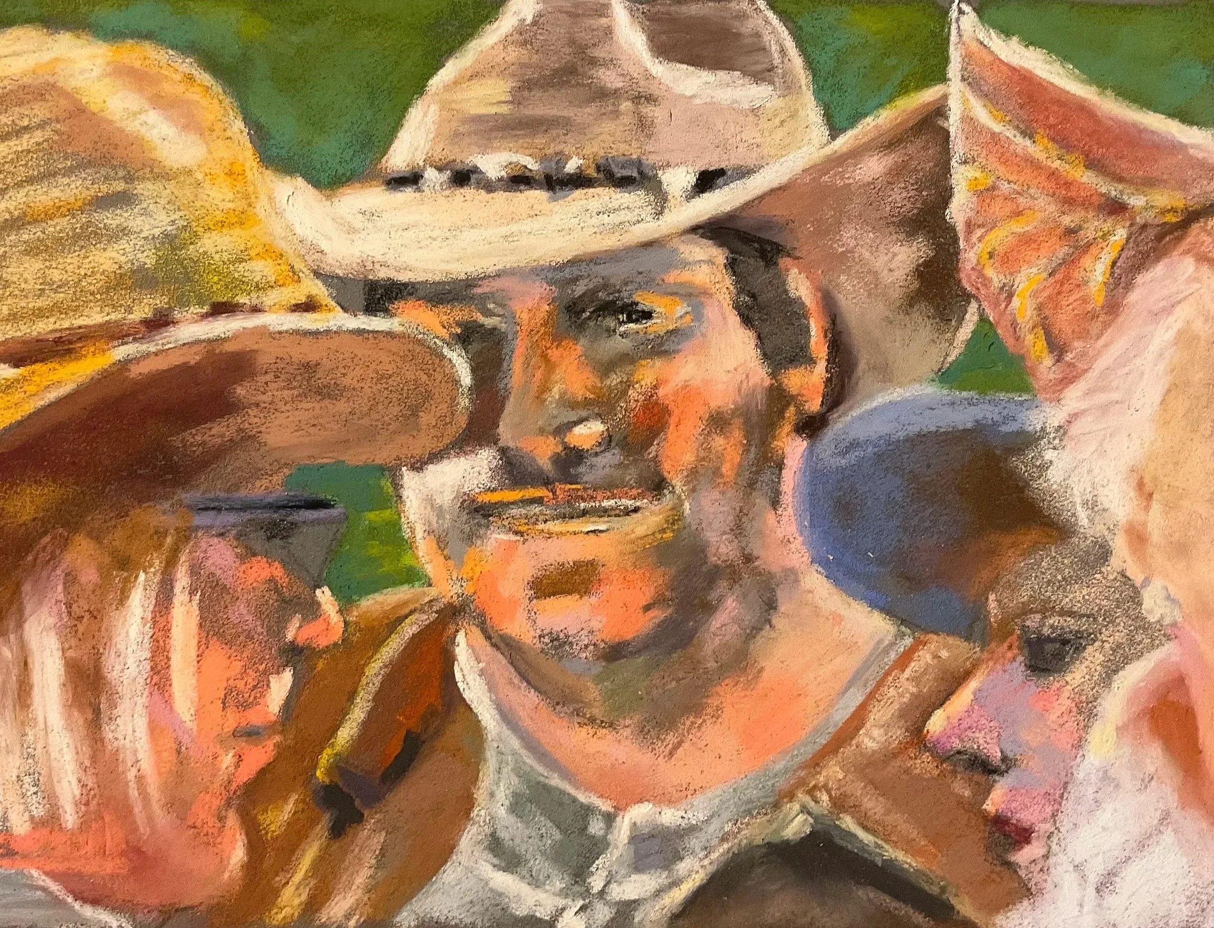 CHRISTINA CARROLL ~ Western Hats - "This was a much larger photo and I cropped it to get the 4 hats that were so together but so different. Was interesting!" - New Bern, NC