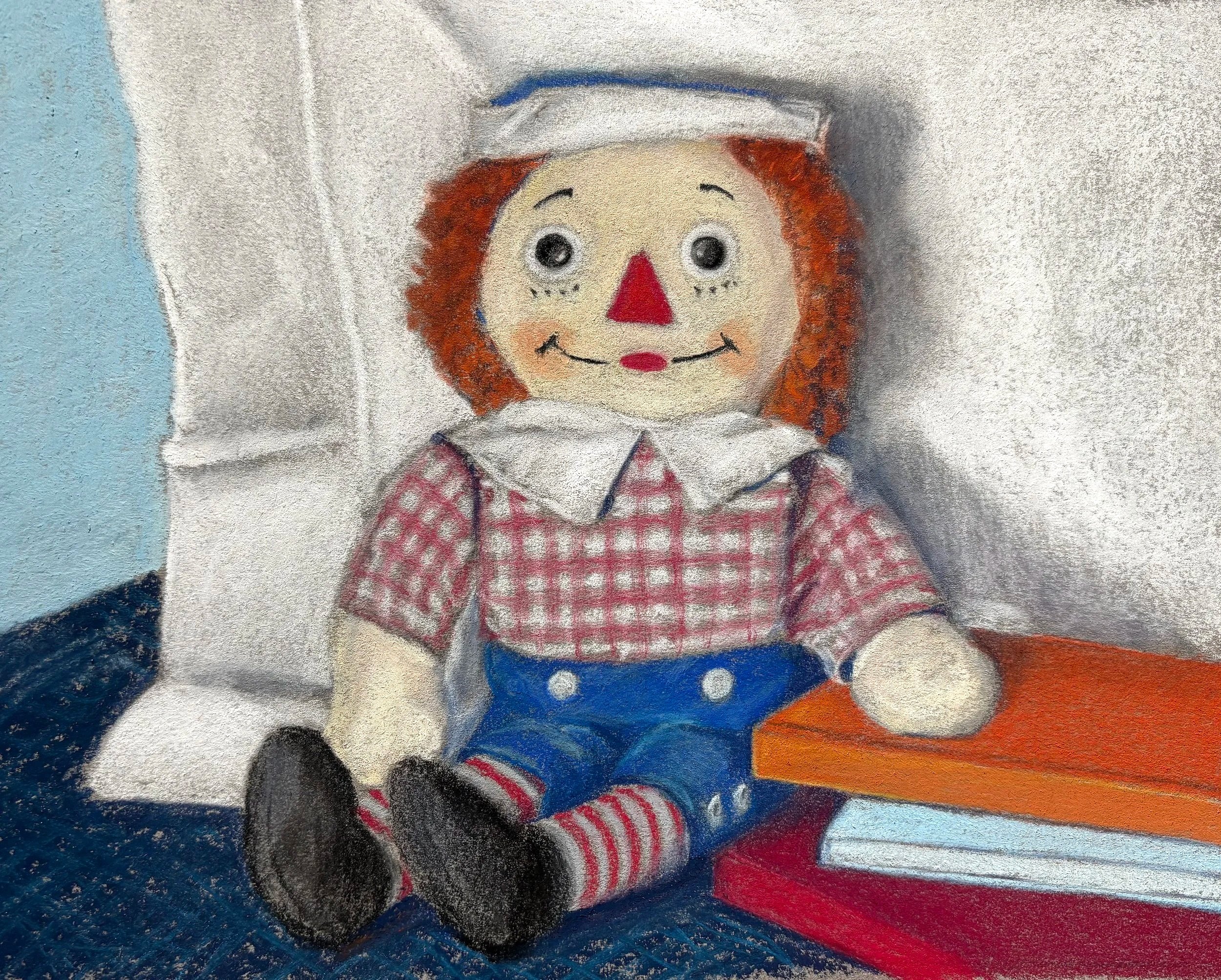 DEBORAH CHASE ~ Bedtime Story, 7.5 x 9.5", mostly pastel pencils on Canson paper - Rutherfordton, NC