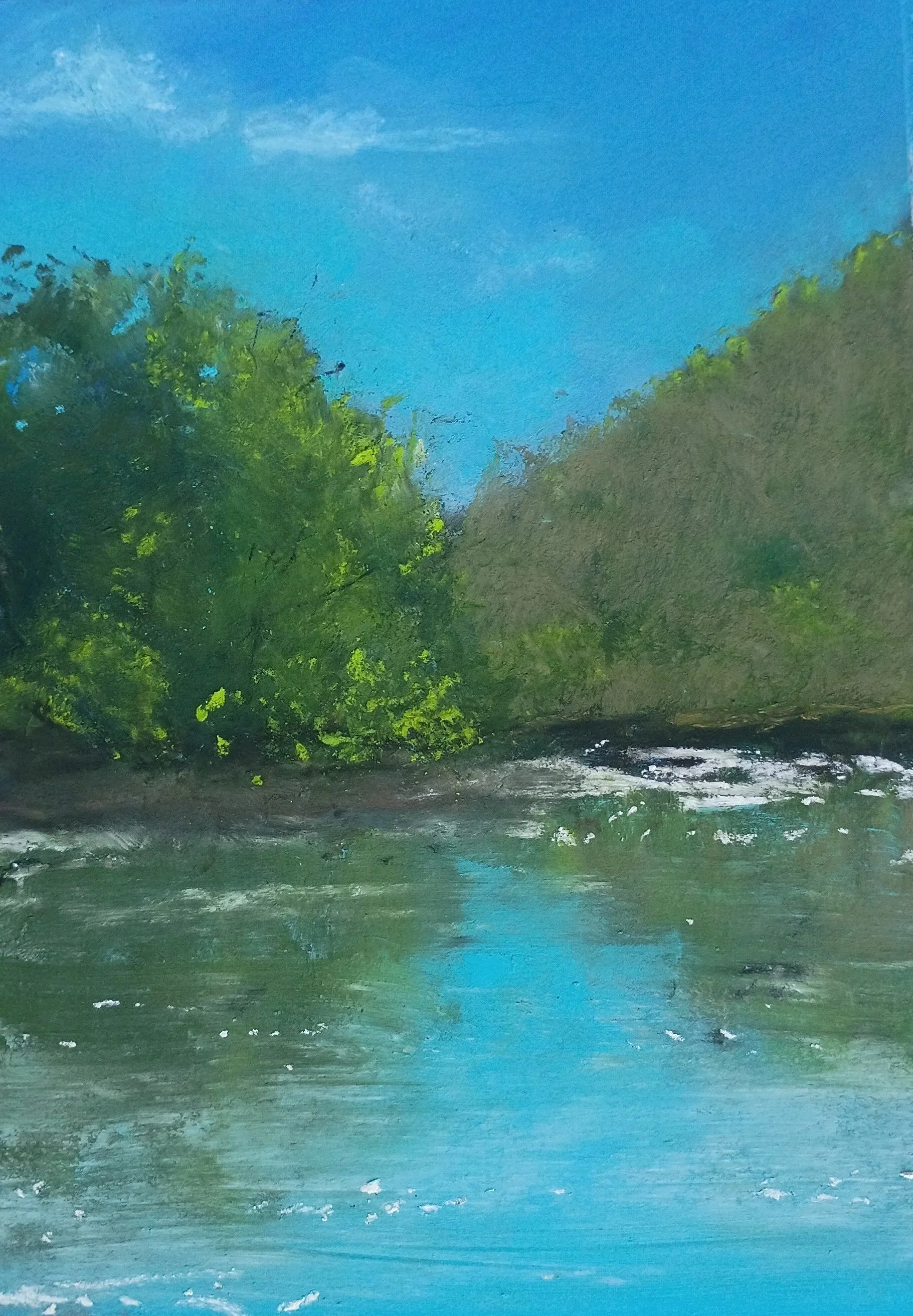 JANICE JACKSON ~ Summer Sparkle, 7 x 5" Uart using various soft pastels - Hendersonville, NC