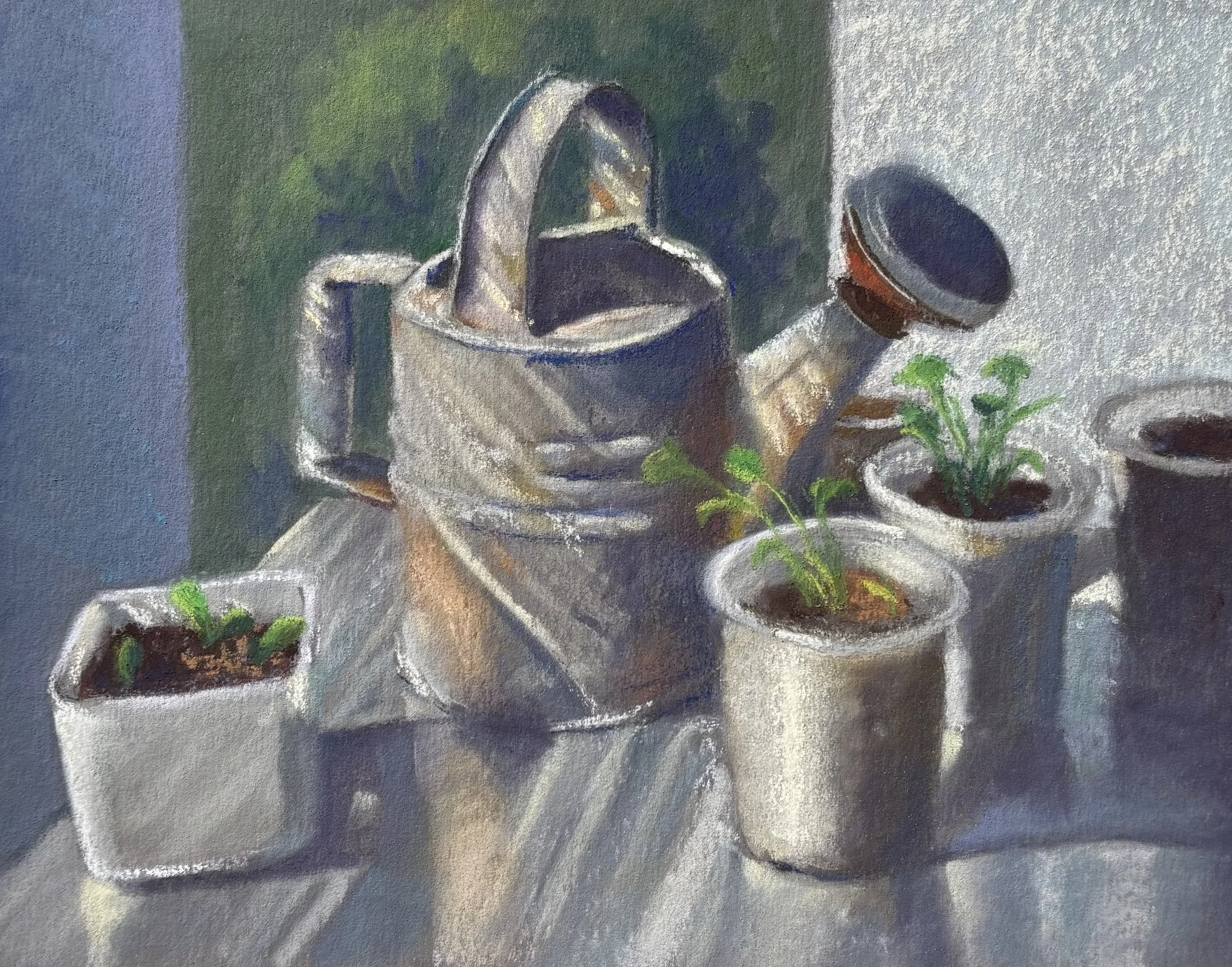 DEBORAH CHASE ~ Stoke’s Watering Can, 7.5 x 9.5 - "What brings a smile to my face is seeing little seedlings starting to sprout." - Rutherfordton, NC