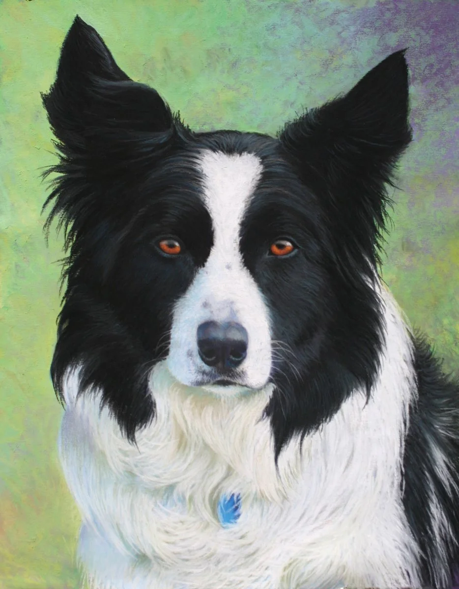 ALEC HALL ~ Lassie Come-Home, 10 x 8, UART sanded pastel paper, 500 grit, Rembrandt, Great American, Carb-Othello Pastel Pencils - "I chose one of my childhood favorites “Lassie Come-Home” by Eric Knight. I read the book in elementary school and must