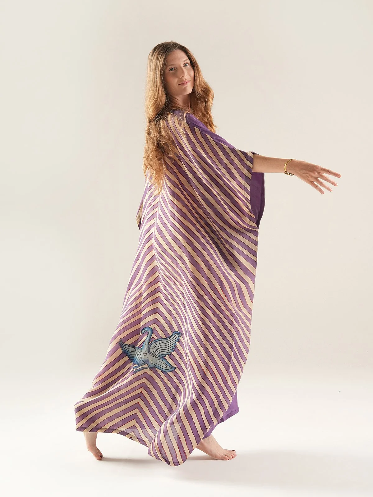 Saundarya Kaftan -  Dancing Birds