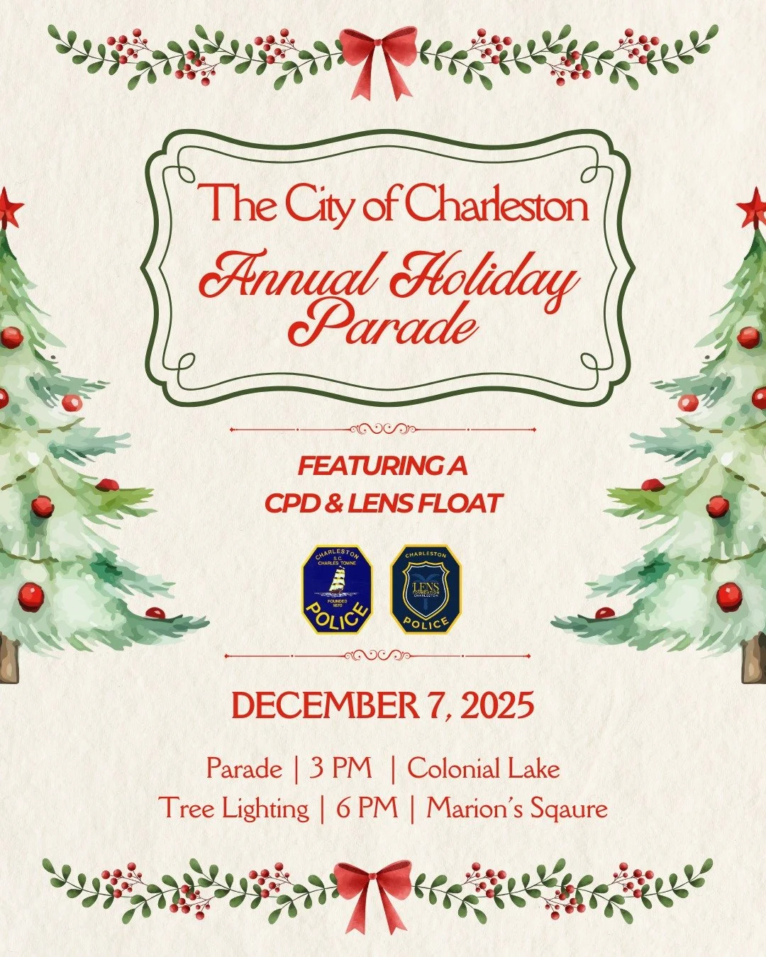 LENS and the Charleston Police Department are teaming up to bring a joint float to this year&rsquo;s Charleston Holiday Parade. The city and fire department have been hosting this event for decades, and it&rsquo;s one of the most welcoming, family-fr