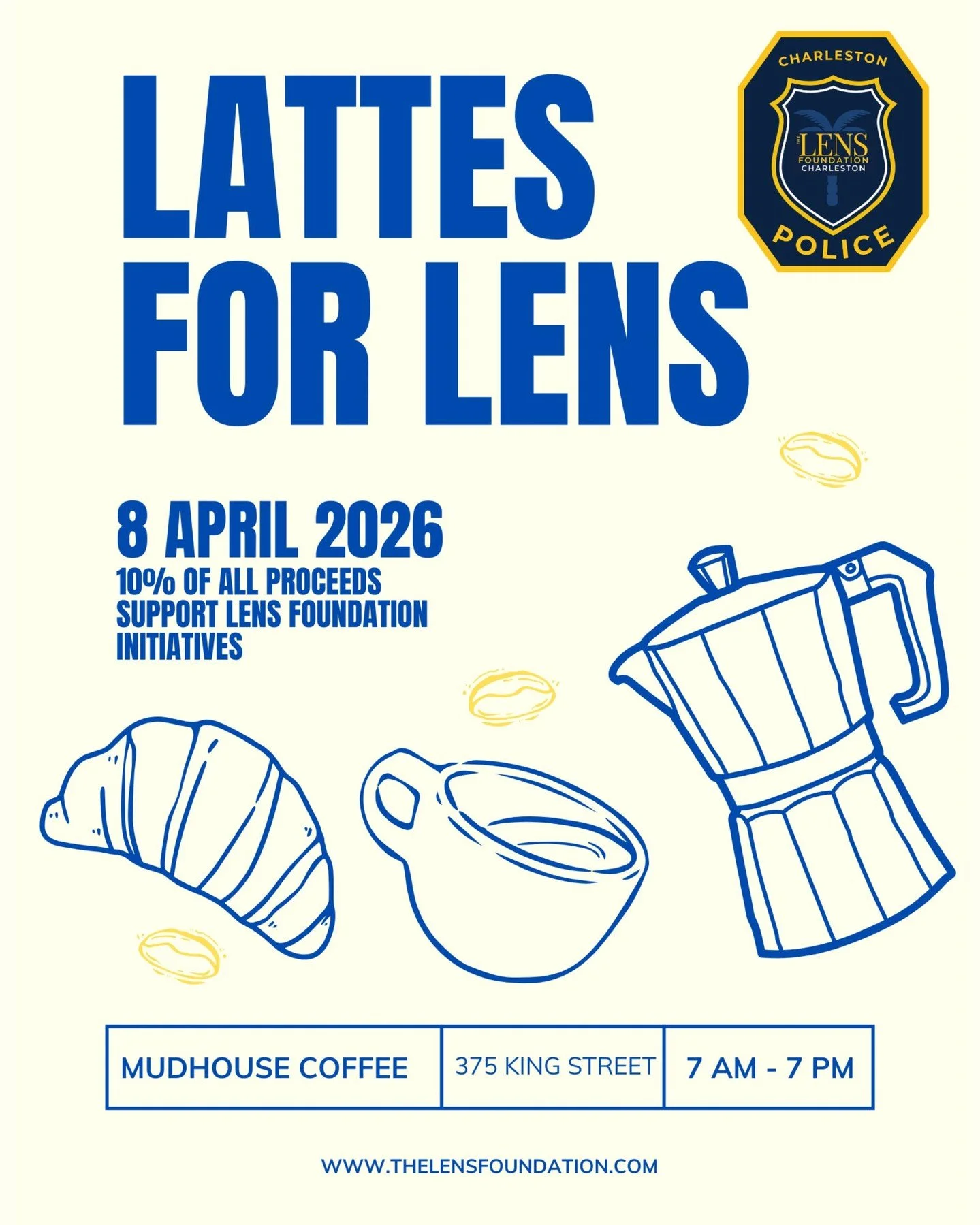 Start your morning tomorrow with a coffee while supporting a cause!

Tomorrow, April 8, stop by Mudhouse Coffee anytime from 7 AM to 7 PM for Lattes for LENS. Ten percent of all proceeds will support the initiatives of the LENS Foundation and help st