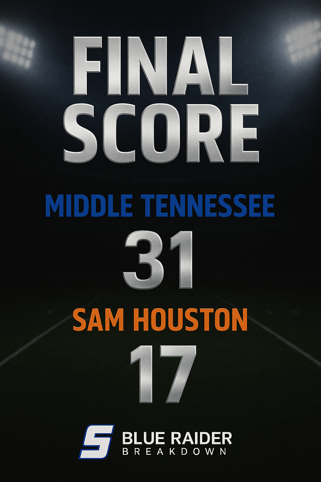 Blue Raiders Break Through, Power Past Sam Houston on Senior Day