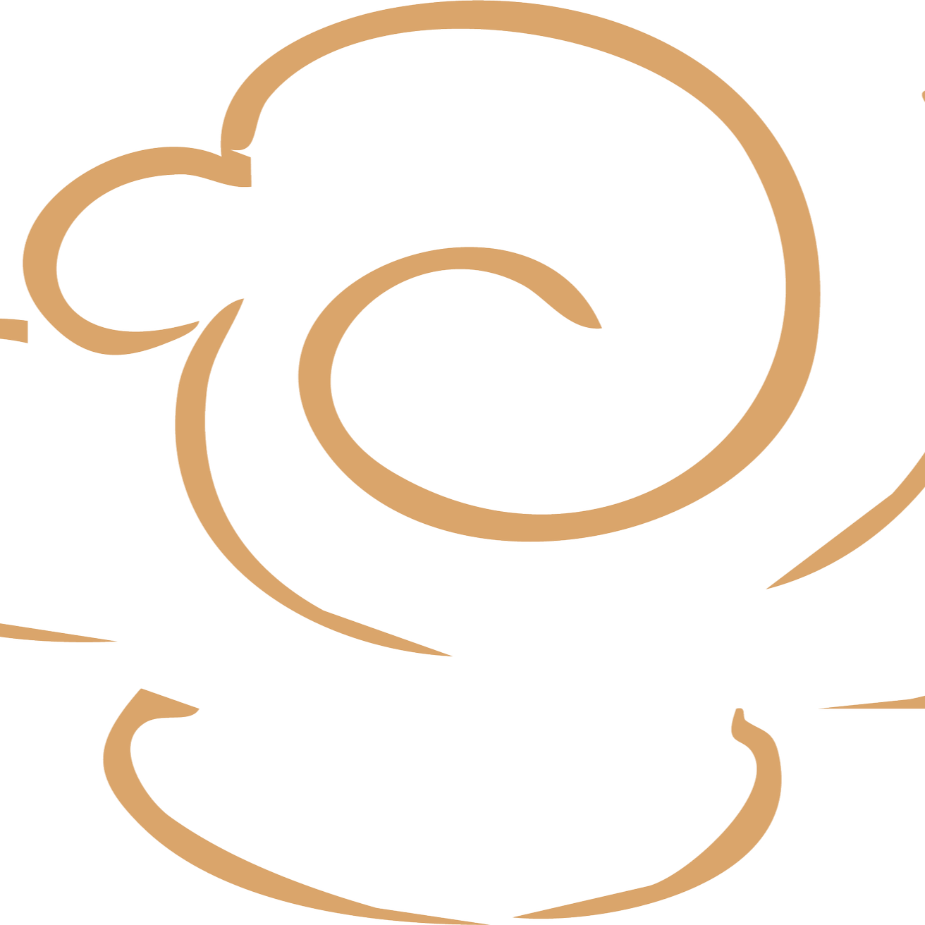 Golden swirling floral pattern with curling accents.