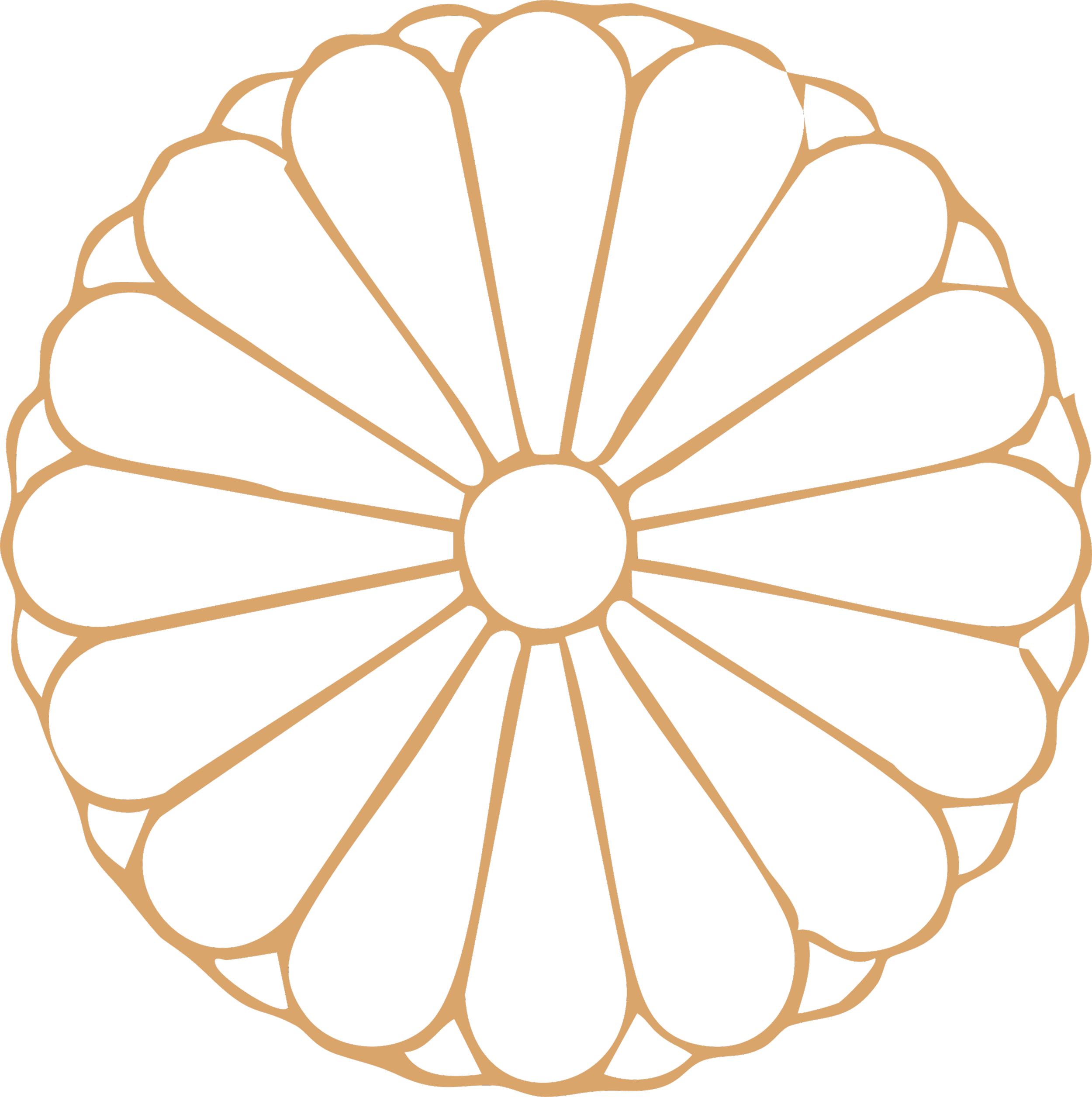 Circular mandala style symbol representing sanctuary and a peaceful space for healing and reflection.