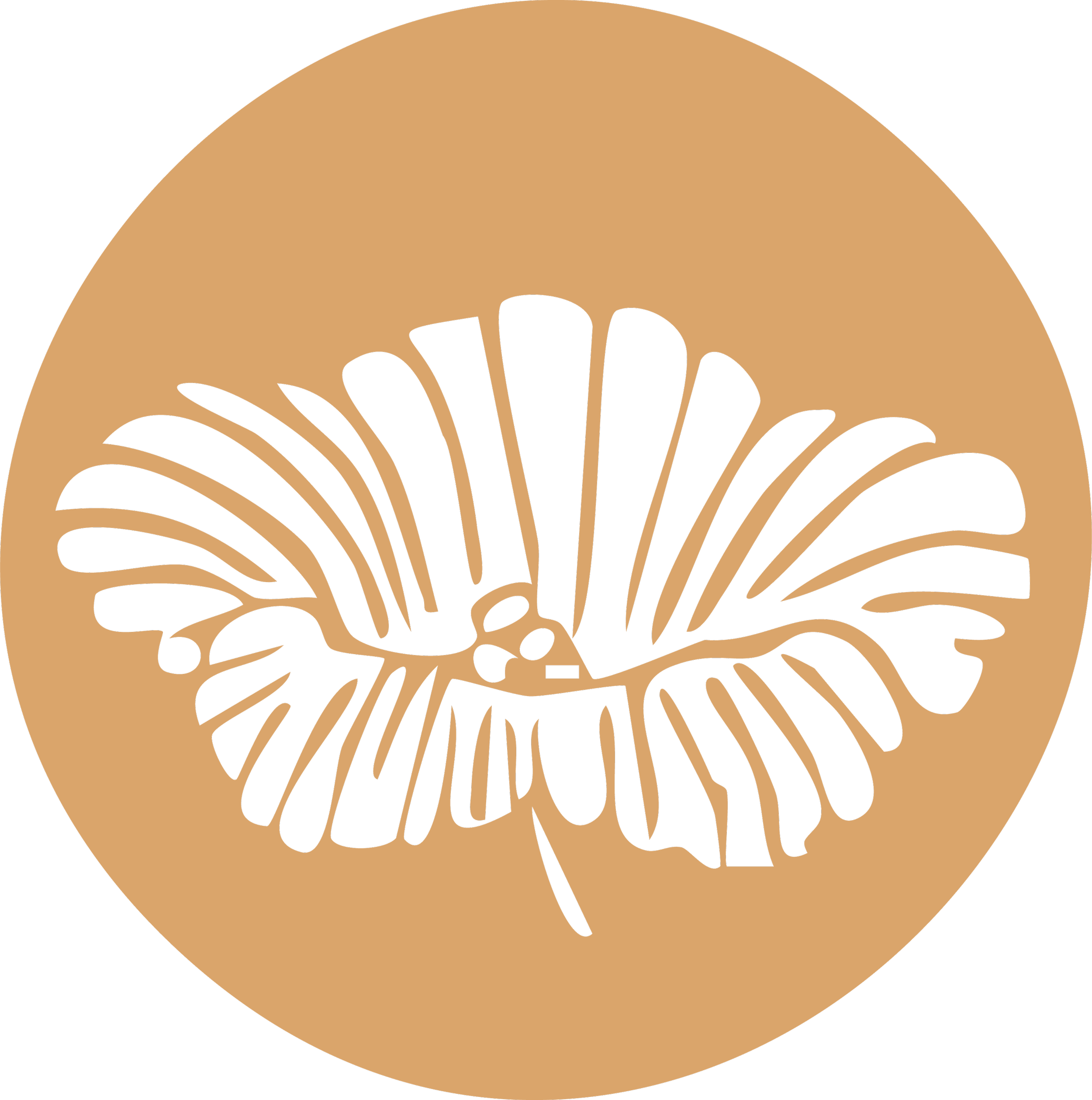 Graphic of a lotus leaf on gold background symbolizing receptivity to one's intuition