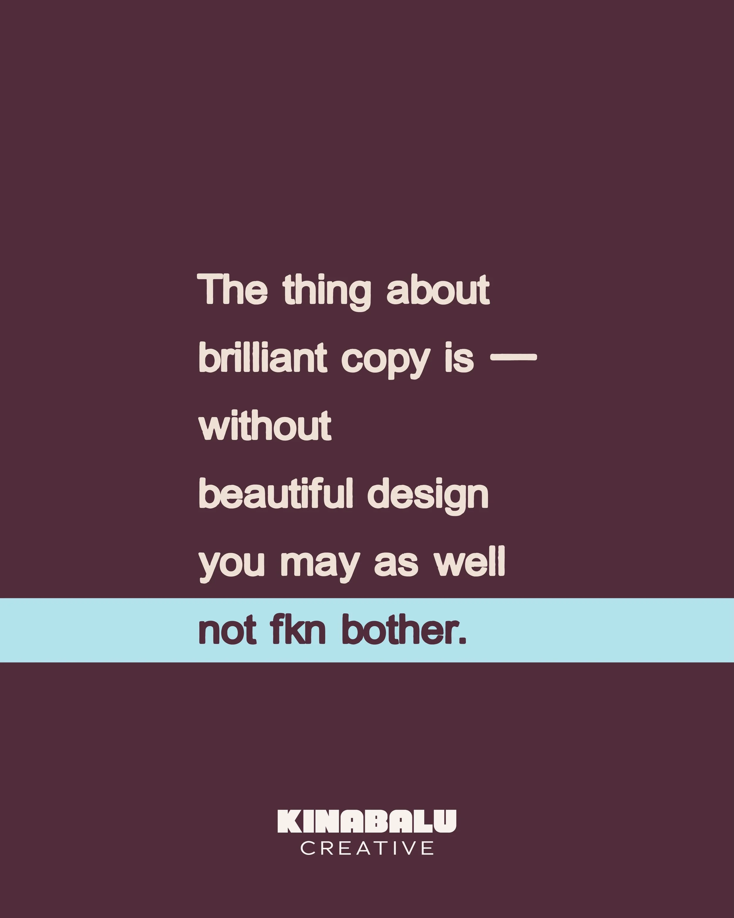 People are visual-first. You can have the most electric messaging and copy, but it gets buried fast if the design is lazy.

And now everyone&rsquo;s a &lsquo;designer&rsquo; with ChatGPT. SURE. 

So content is looking shabbier than ever.

I just don&