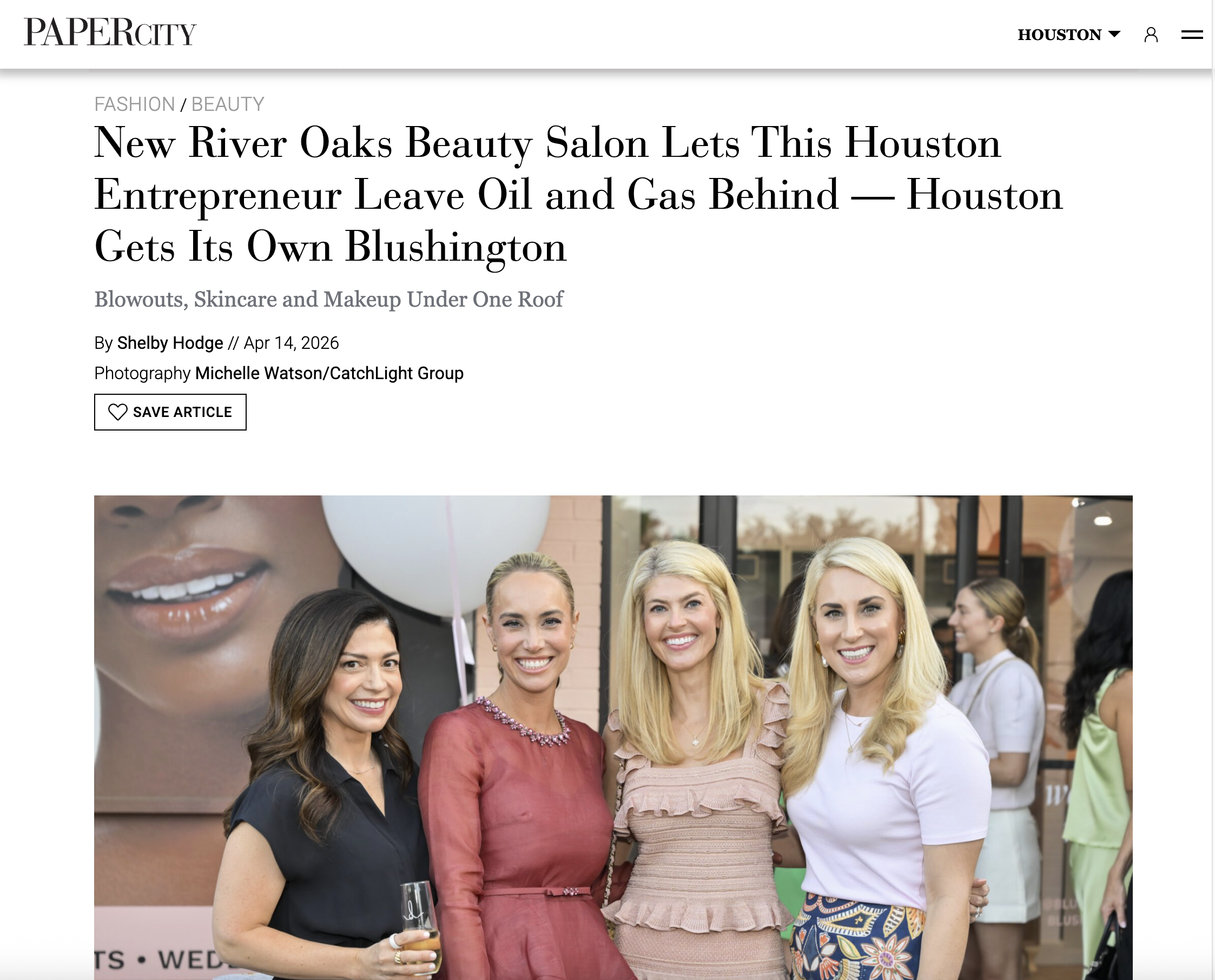 PAPERCITY New River Oaks Beauty Salon Lets This Houston Entrepreneur Leave Oil and Gas Behind — Houston Gets Its Own Blushington