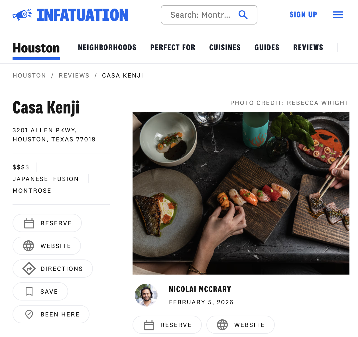 INFATUATION Review of Casa Kenji