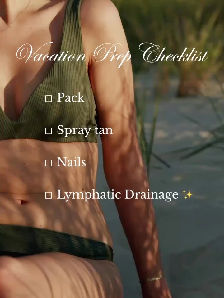 Heading somewhere warm soon? ☀️🌴✈️👙

Travel, salty food, long car rides, flights, late nights &mdash; it all adds up to inflammation &amp; fluid retention.

A lymphatic session before you leave helps:
&bull; Reduce puffiness
&bull; Boost circulatio