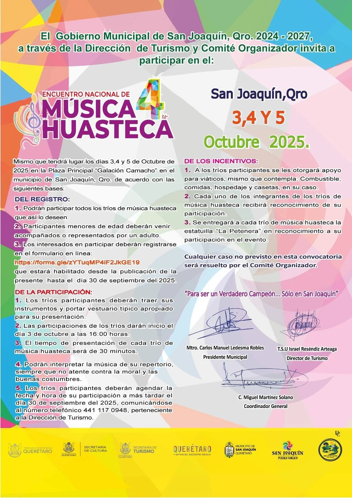 ENCUENTRO NACIONAL DE MÚSICA HUASTECA Y CONCURSO NACIONAL DE GRUPOS COREOGRÁFICOS DE HUAPANGO HUASTECA