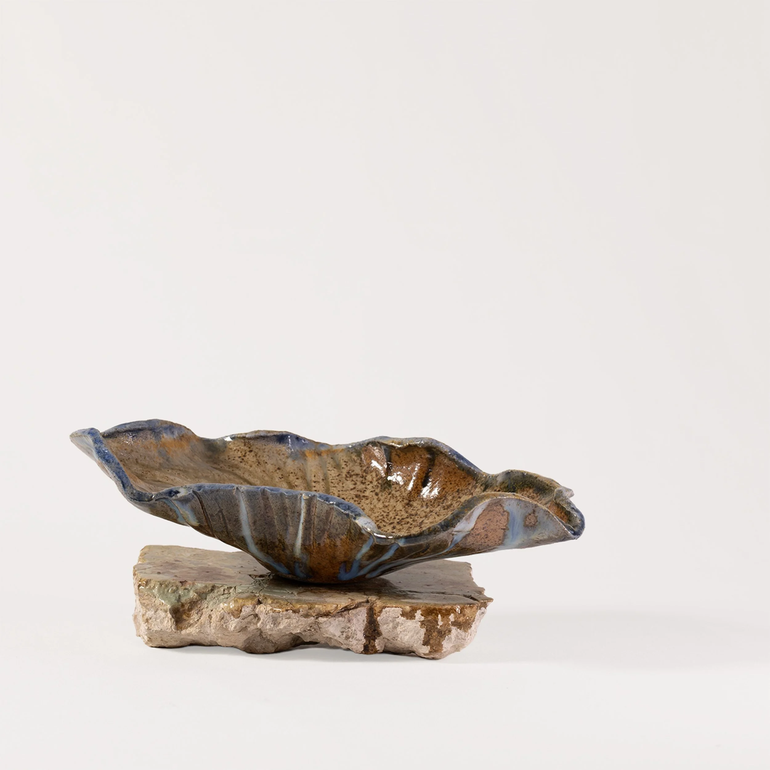 'Lätäkkö' uniikki puupoltettu keraaminen vati