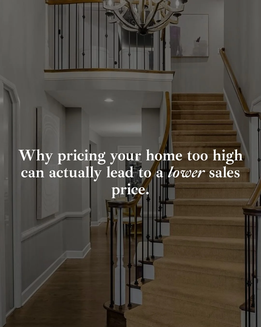 Here&rsquo;s the thing: pricing your home too high doesn&rsquo;t lead to higher offers. It usually leads to fewer. 💰 

When a listing sits on the market, buyers start to assume something is wrong. The initial buzz fades, and price reductions send th