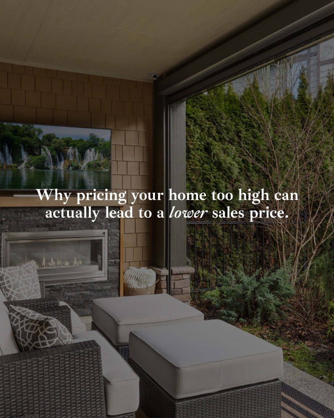 Here&rsquo;s the thing: pricing your home too high doesn&rsquo;t lead to higher offers. It usually leads to fewer. 💰 

When a listing sits on the market, buyers start to assume something is wrong. The initial buzz fades, and price reductions send th