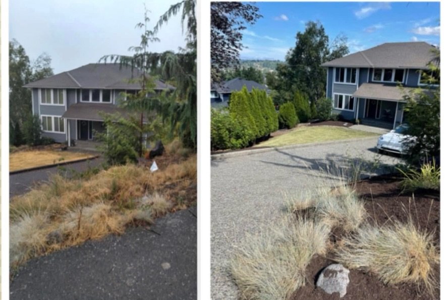 Before/After in 1 week! 🤩 Remembering when my sellers called to say we needed to get their home on the market in 1 week, but the landscaping was in dire need of help. We needed to pull off a miracle. 

I have contacts with amazing landscapers and co