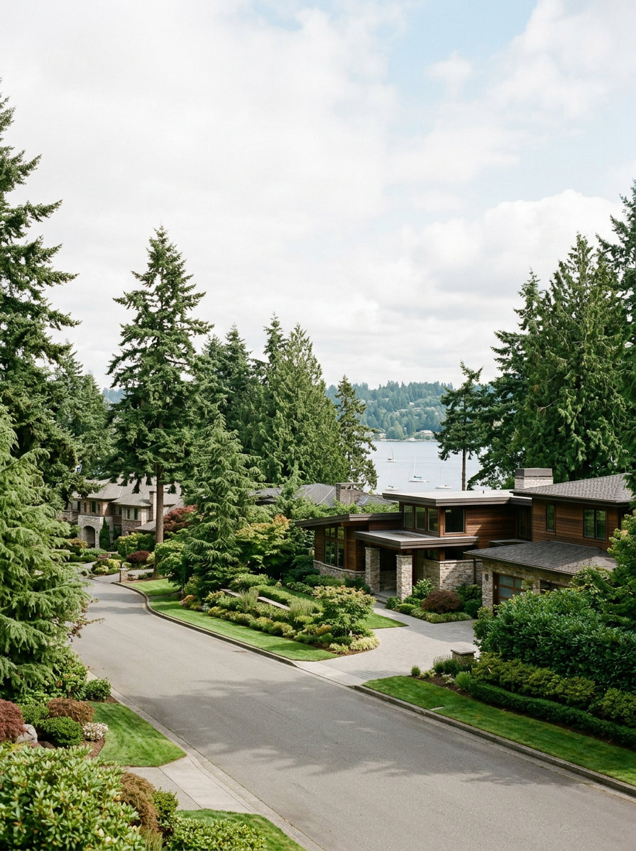 West Bellevue, Washington neighborhood near Lake Washington