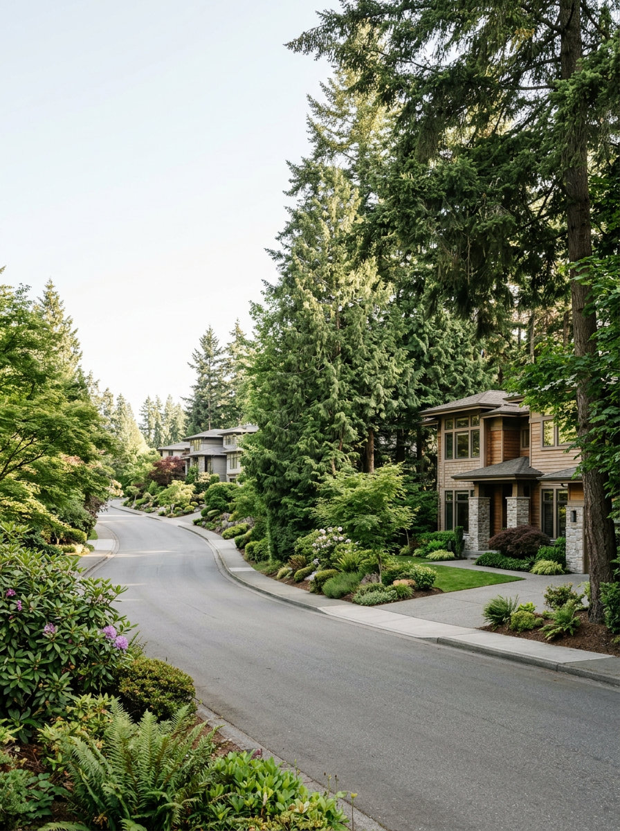 Somerset, Bridle Trails, and Newport Hills-Enatai neighborhoods, Bellevue, Washington