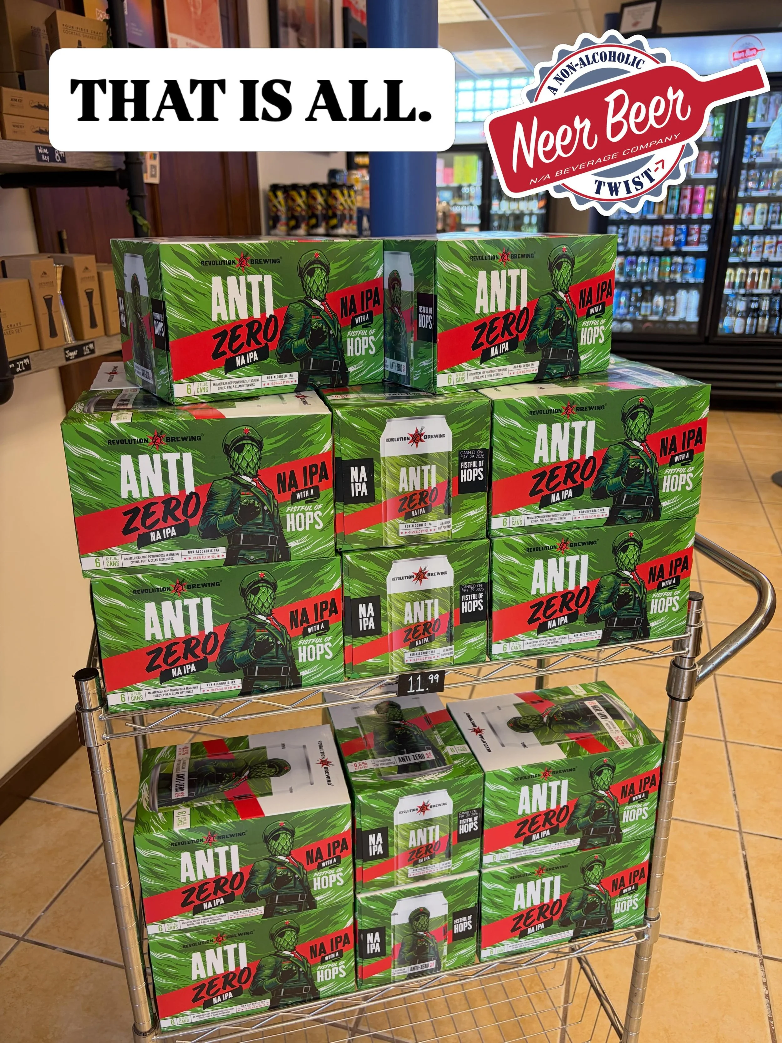 Come and get it! Don&rsquo;t forget, Revolution will be here from 1-3 today to give away samples and swag. #nabeer #nonalcoholic #creamofwheaton #downtownwheaton