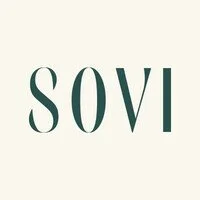 The word "SOVI" in green uppercase letters on a light beige background. Available at Neer Beer Beverage Company