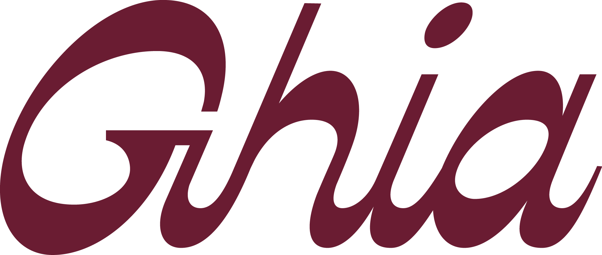A stylized logo with the word 'Ghibli' in a cursive, maroon-colored font. Available at Neer Beer Beverage Company