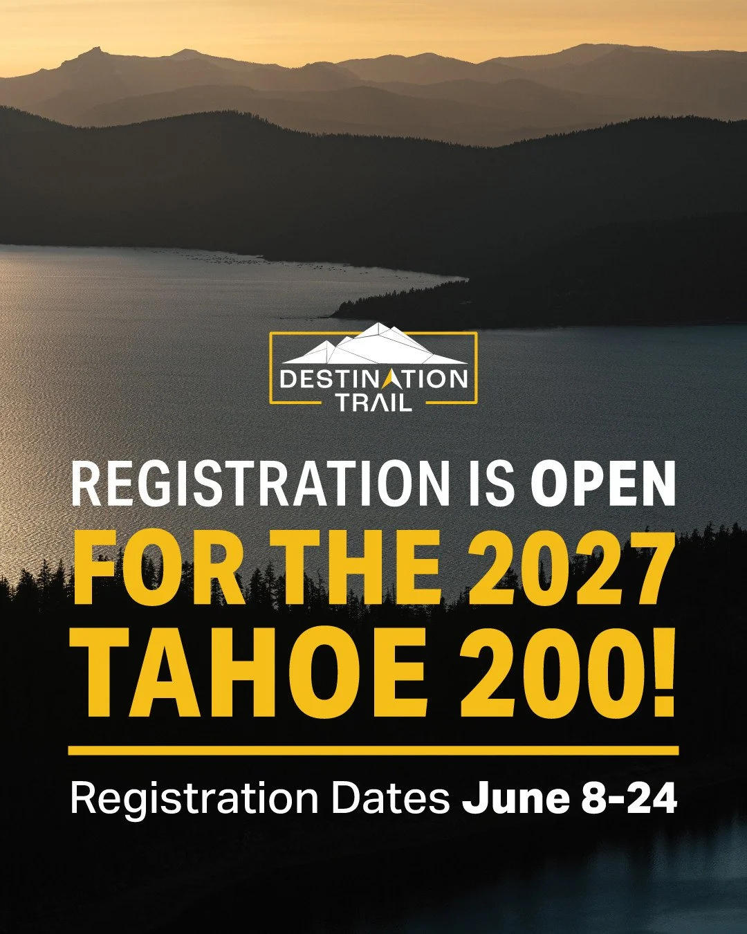 GO GO GO! 2027 Tahoe 200 registration is OPEN from now until June 24th!⁠
⁠
This is your chance to run the FULL LOOP, which takes you through aspen meadows, lush forests, and rocky granite landscapes, with views of the beautiful Lake Tahoe from many s