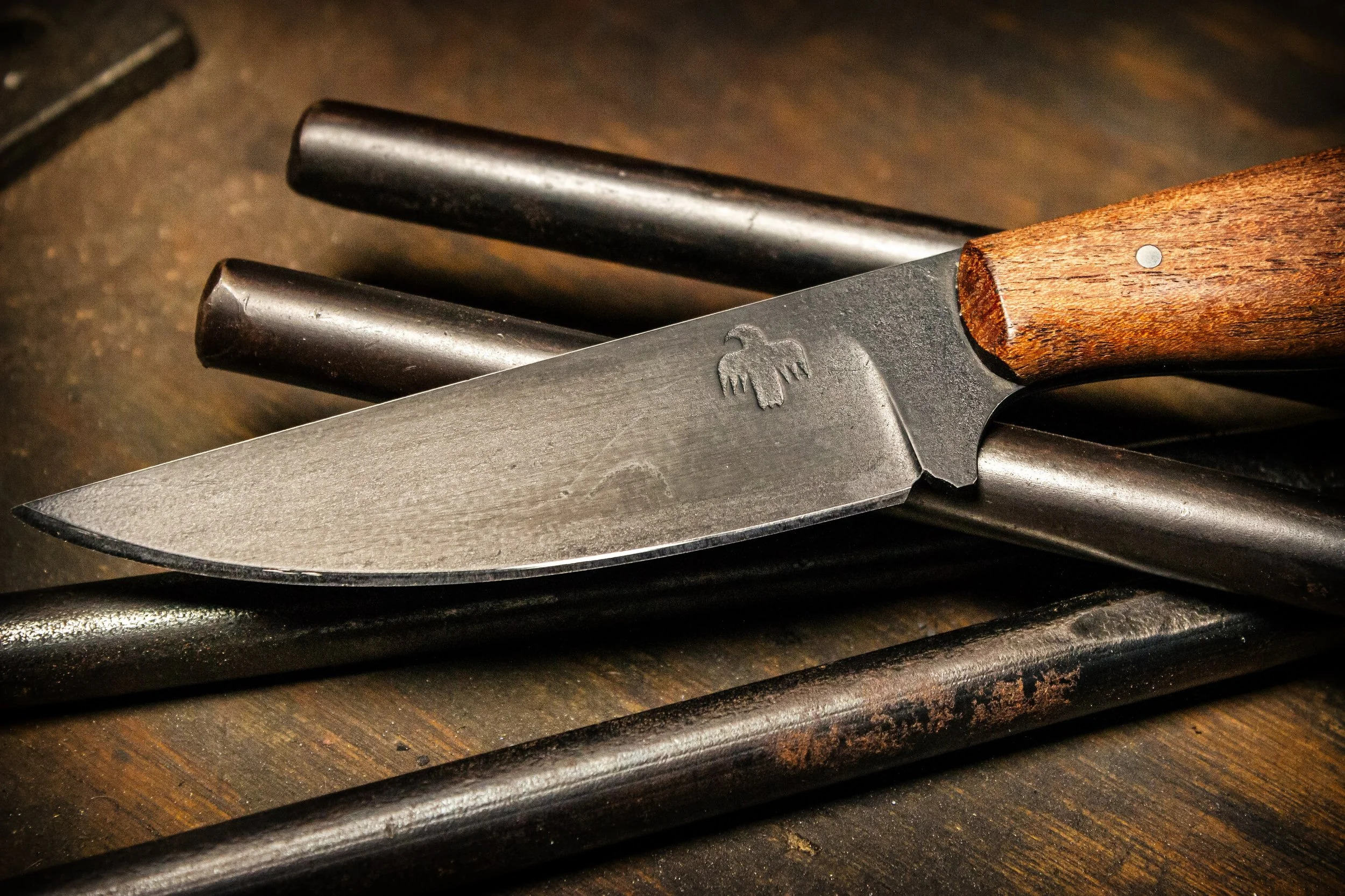 Fixed blade Sabine EDC, made by M Wheeler at 66Forge.com