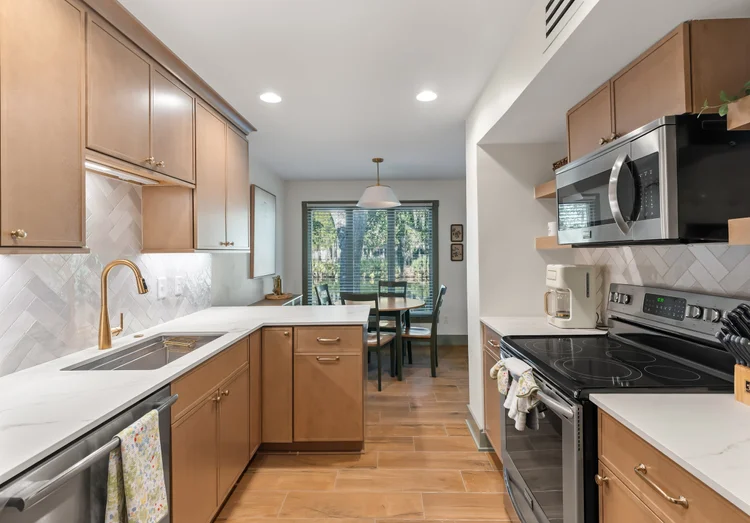 Comfortable seating area with warm natural light