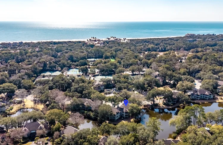 Drone view of the beach and coast