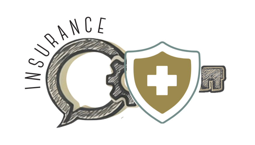 Illustration representing Key speech and Language therapy insurance coverage in Maryland, with a speech bubble and shield icon symbolizing healthcare and therapy services.